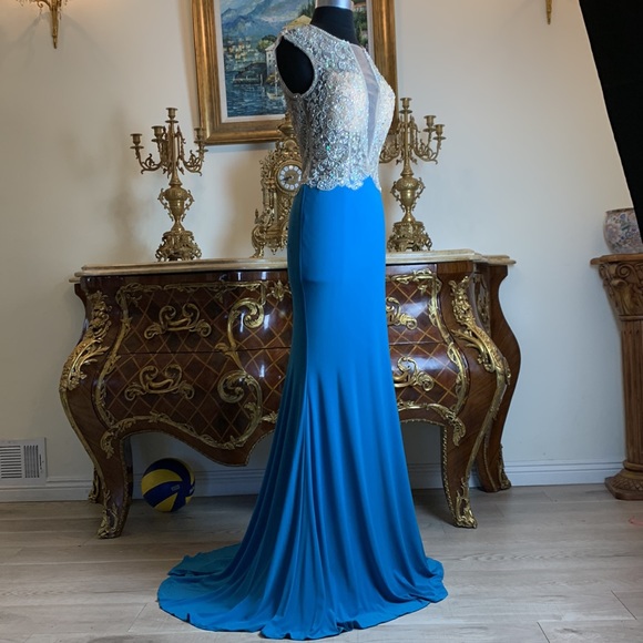 Meier Collection Dresses & Skirts - Women’s formal Stretchy rhinestone Illusion evening gown prom dress